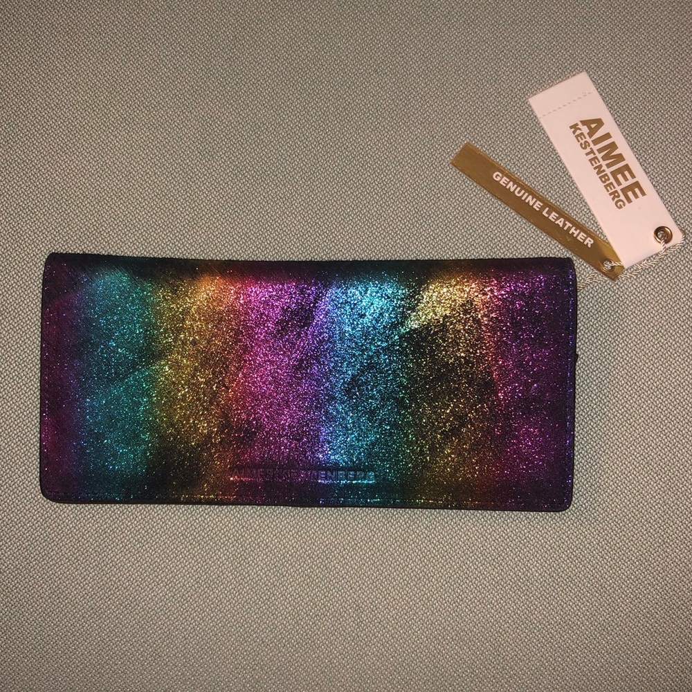 NWT RAINBOW SHIMMER bifold WALLET! 🌈